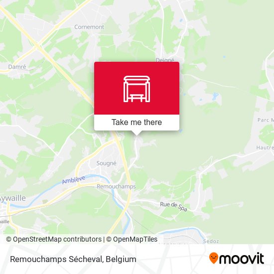 Remouchamps Sécheval map