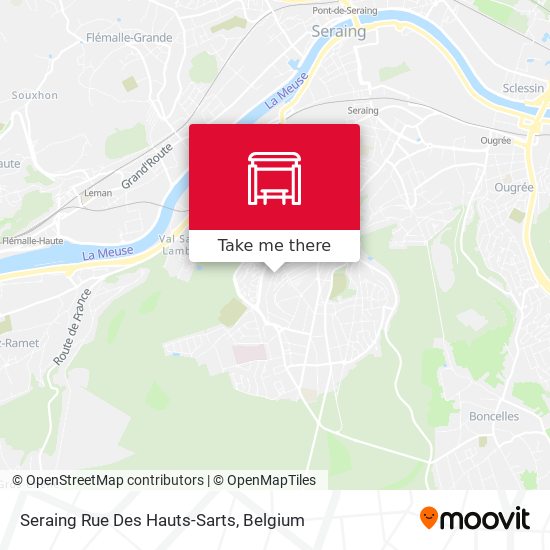 Seraing Rue Des Hauts-Sarts map