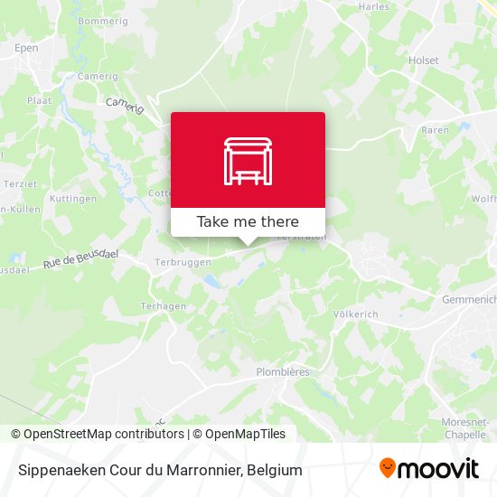 Sippenaeken Cour du Marronnier map