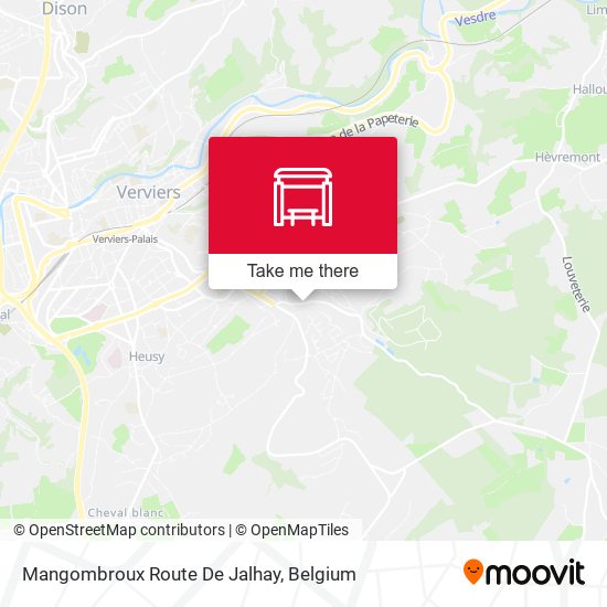 Mangombroux Route De Jalhay map