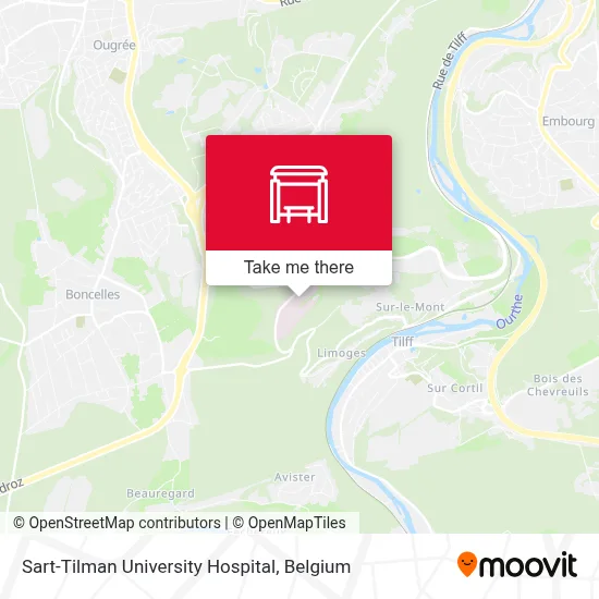 Sart-Tilman University Hospital map