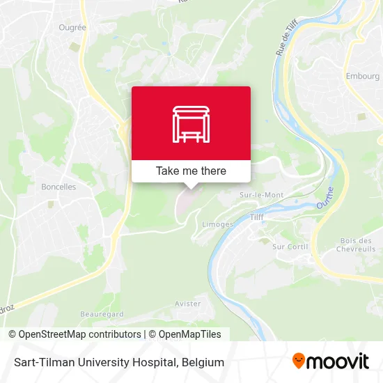Sart-Tilman University Hospital map