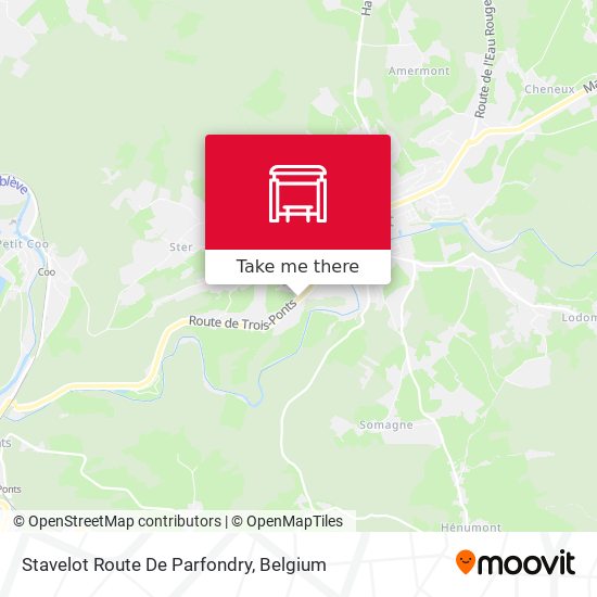 Stavelot Route De Parfondry map