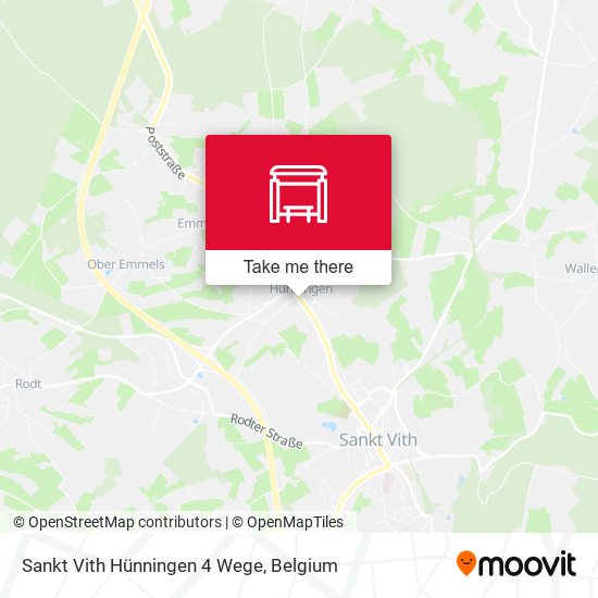 Sankt Vith Hünningen 4 Wege map