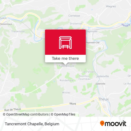 Tancremont Chapelle map