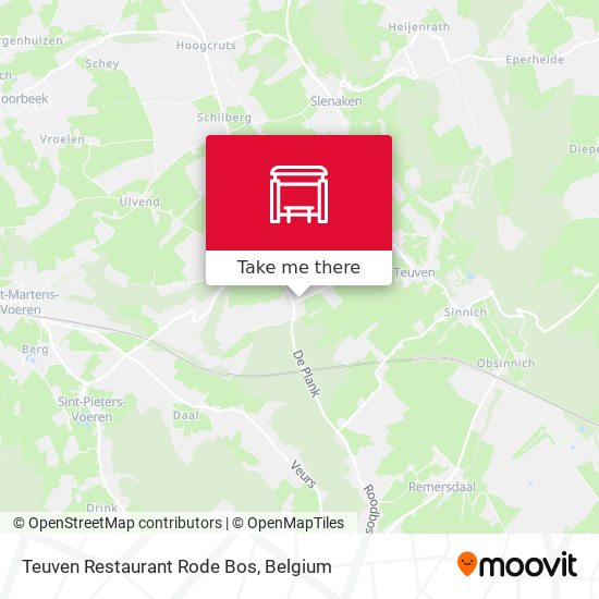Teuven Restaurant Rode Bos map