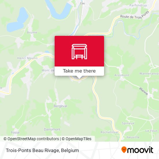 Trois-Ponts Beau Rivage map