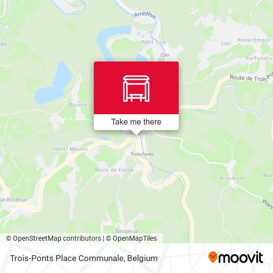 Trois-Ponts Place Communale map