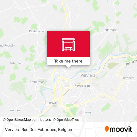 Verviers Rue Des Fabriques plan