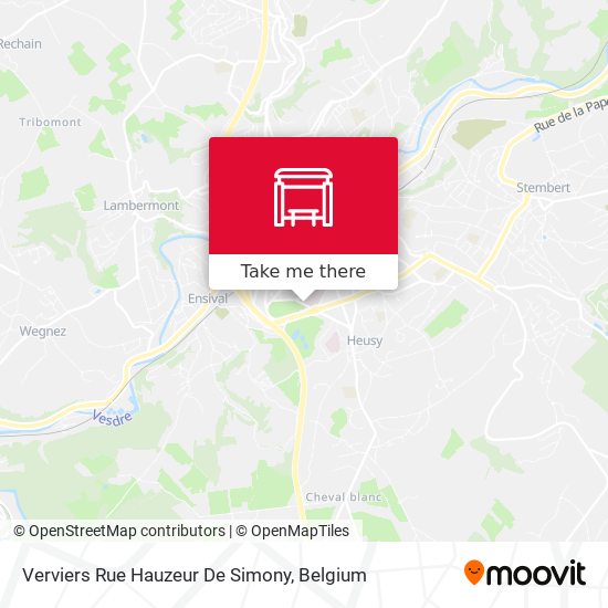 Verviers Rue Hauzeur De Simony map