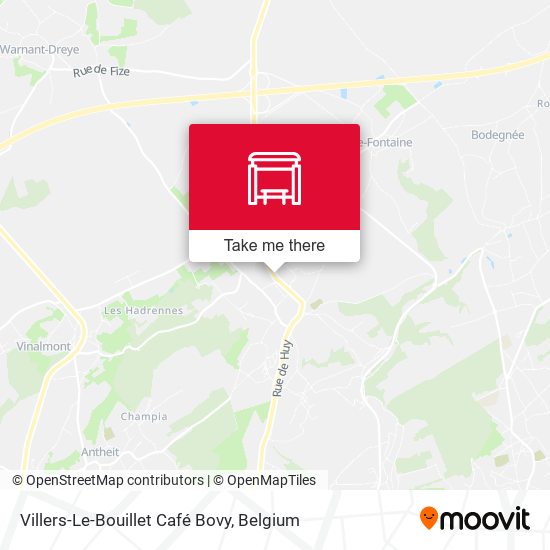 Villers-Le-Bouillet Café Bovy map