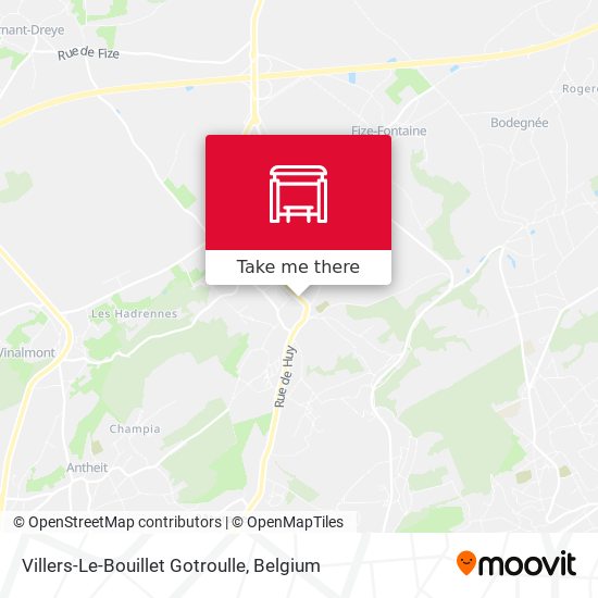 Villers-Le-Bouillet Gotroulle map