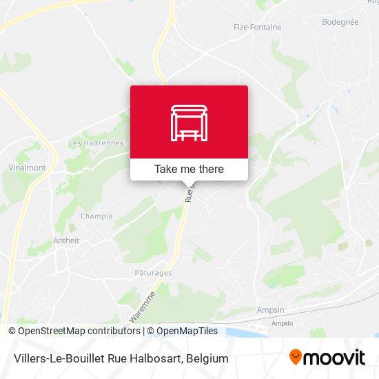 Villers-Le-Bouillet Rue Halbosart map