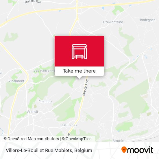 Villers-Le-Bouillet Rue Mabiets plan