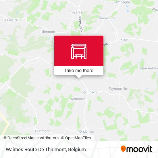 Waimes Route De Thirimont map