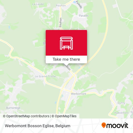 Werbomont Bosson Eglise map