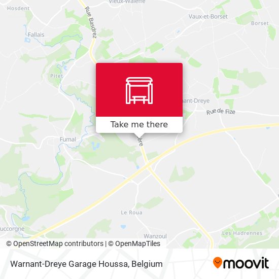 Warnant-Dreye Garage Houssa map
