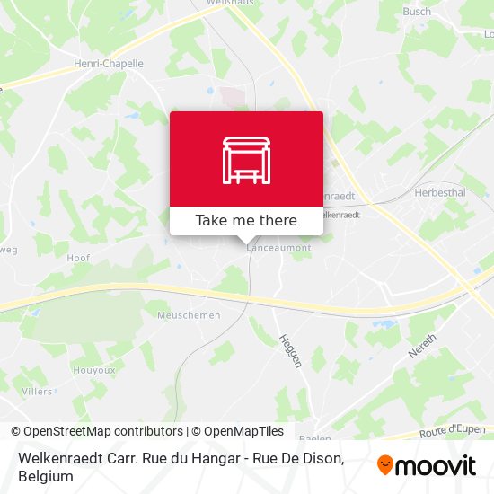 Welkenraedt Carr. Rue du Hangar - Rue De Dison map