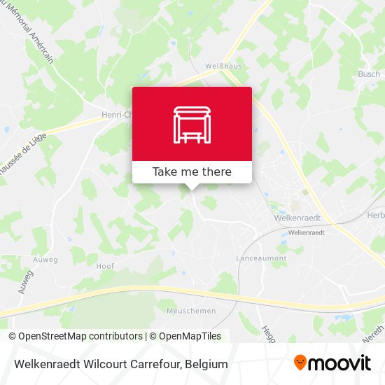 Welkenraedt Wilcourt Carrefour map