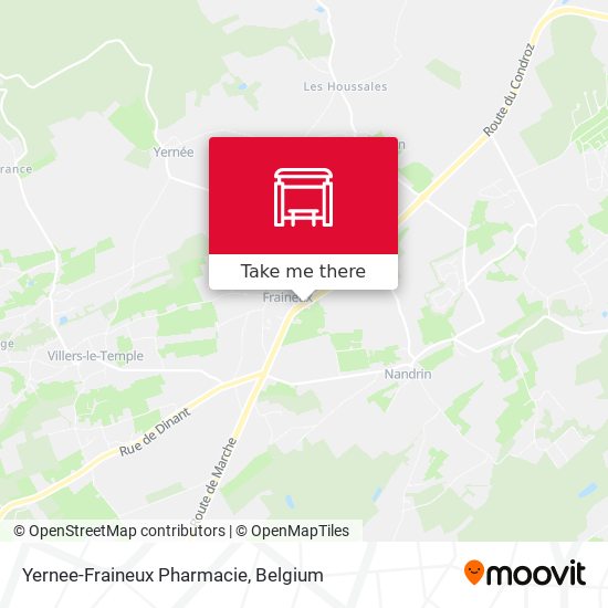 Yernee-Fraineux Pharmacie map