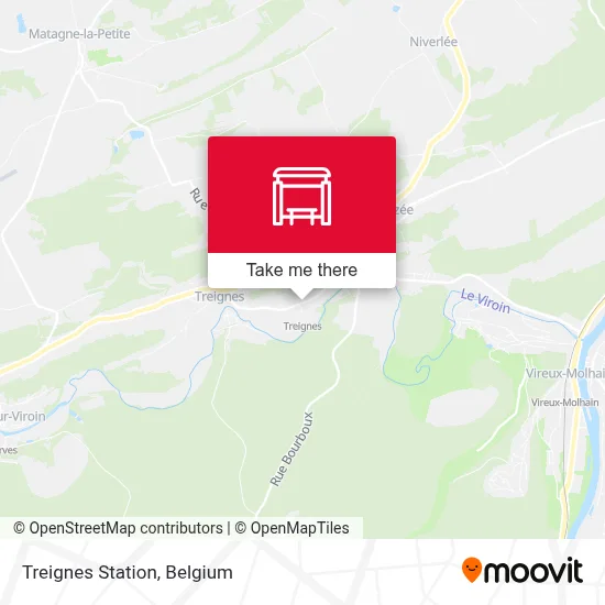 Treignes Station map