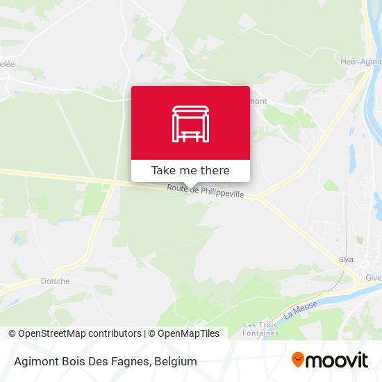 Agimont Bois Des Fagnes map