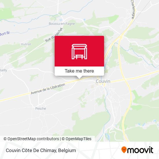 Couvin Côte De Chimay map