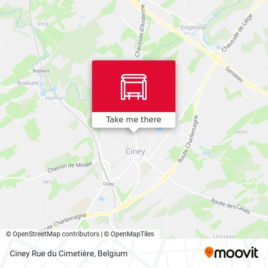 Ciney Rue du Cimetière map