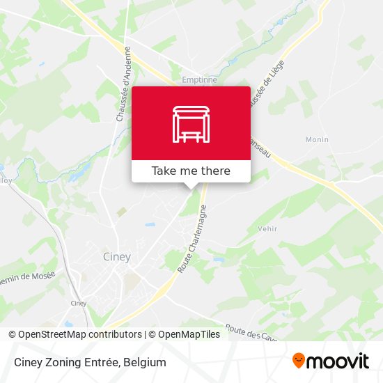 Ciney Zoning Entrée map