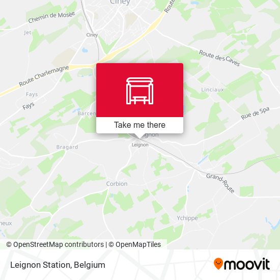 Leignon Station map