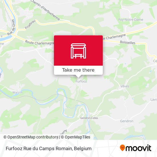 Furfooz Rue du Camps Romain map