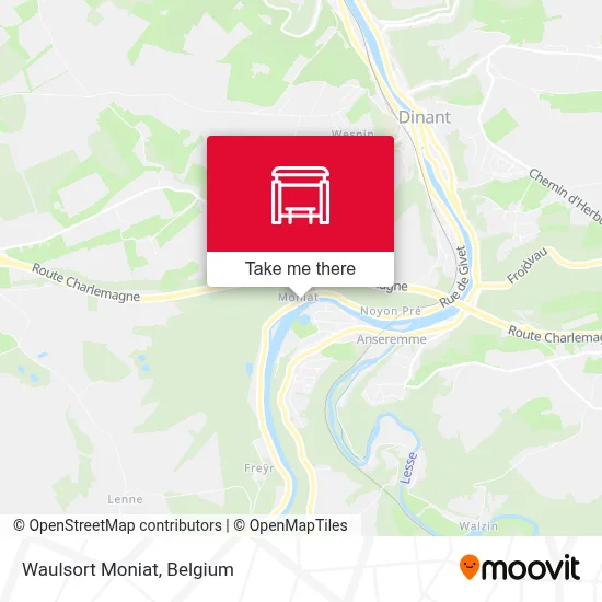 Waulsort Moniat map