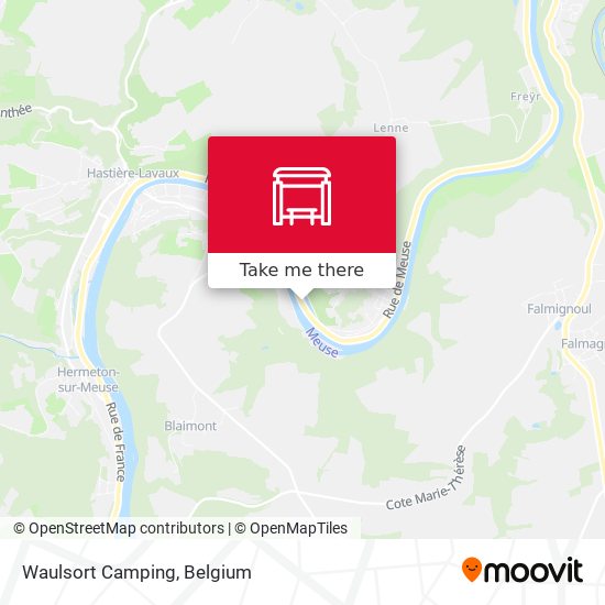 Waulsort Camping map