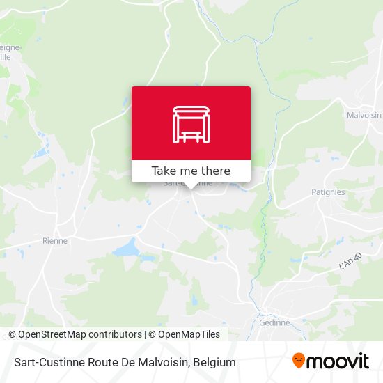 Sart-Custinne Route De Malvoisin map