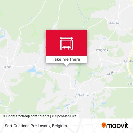 Sart-Custinne Pré Lavaux plan