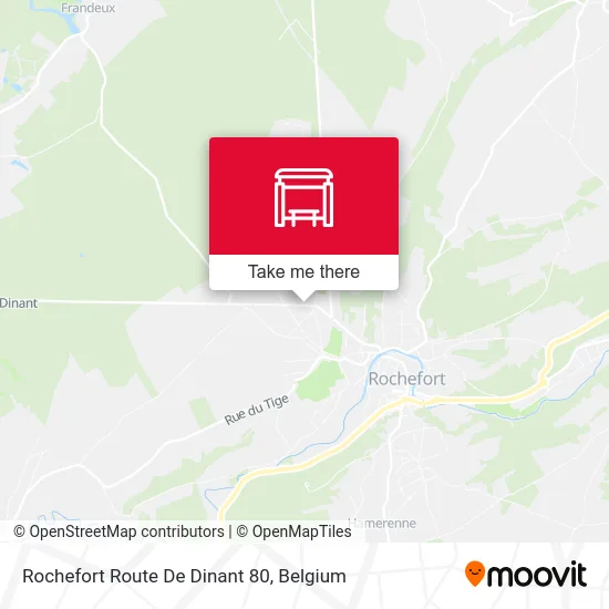 Rochefort Dinant Road 80 map