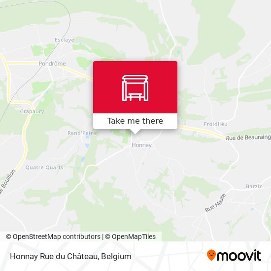 Honnay Rue du Château map