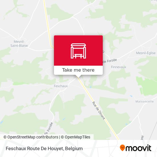 Feschaux Route De Houyet map