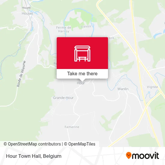 Hour Town Hall map