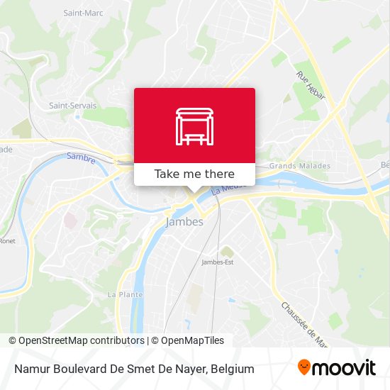 Namur Boulevard De Smet De Nayer map