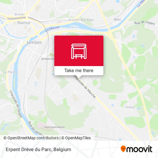 Erpent Drève du Parc map