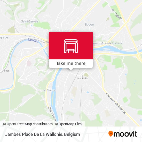 Jambes Place De La Wallonie map
