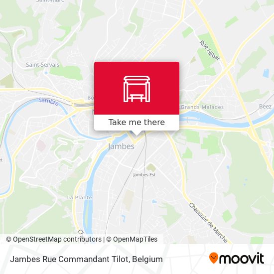 Jambes Rue Commandant Tilot map