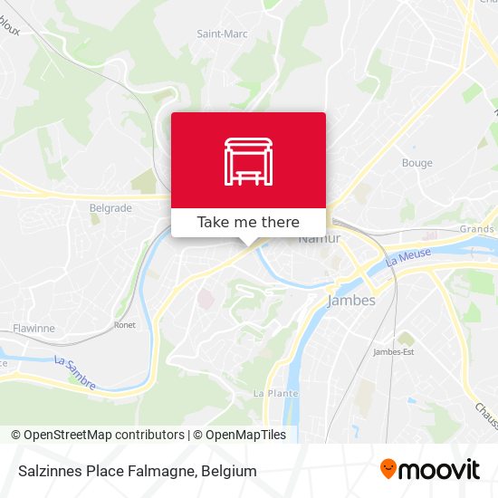 Salzinnes Place Falmagne map