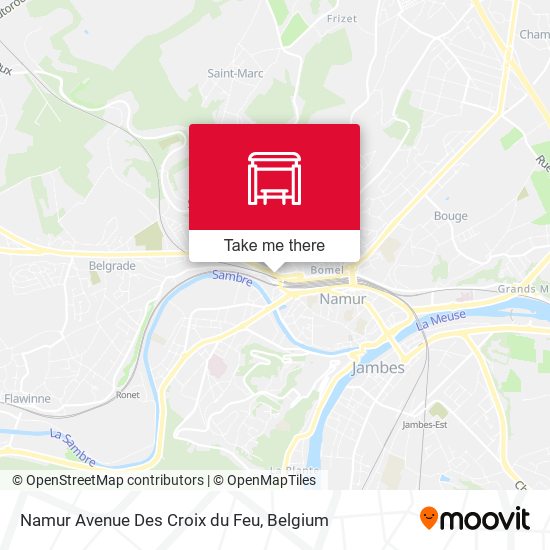 Namur Avenue Des Croix du Feu map