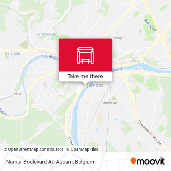 Namur Boulevard Ad Aquam map