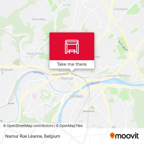 Namur Rue Léanne map