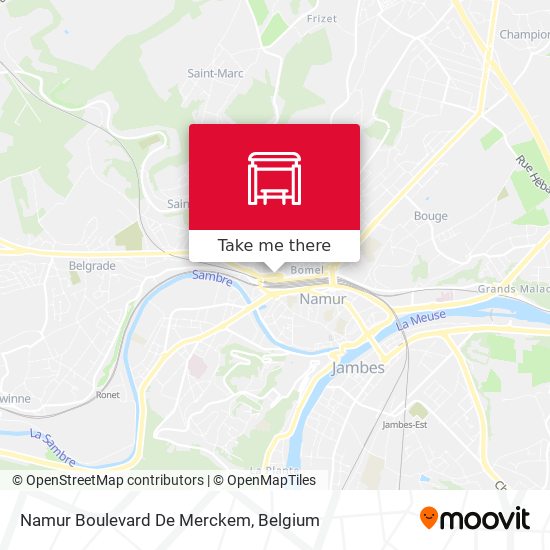 Namur Boulevard De Merckem map