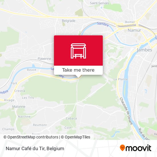 Namur Café du Tir map