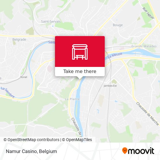 Namur Casino map